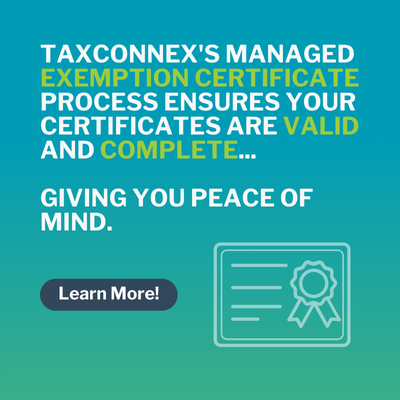 Exemption Certificate Managed Services | TaxConnex