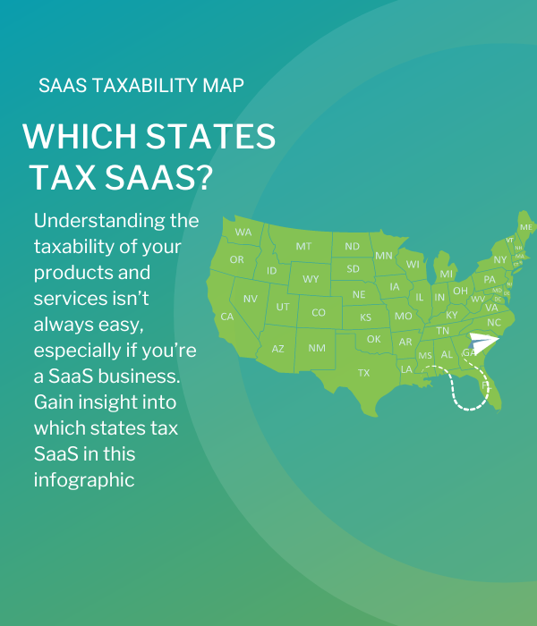 SaaS taxability map for sales tax