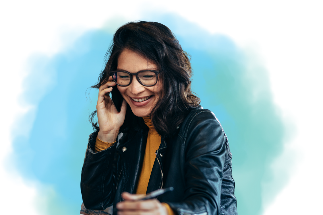 woman on phone
