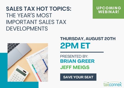 Sales Tax Hot Topics