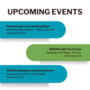 TaxConnex® Chosen to Speak at Two GSCPA Events This Fall and Exhibiting this Week at the Southeastern Accounting Show!