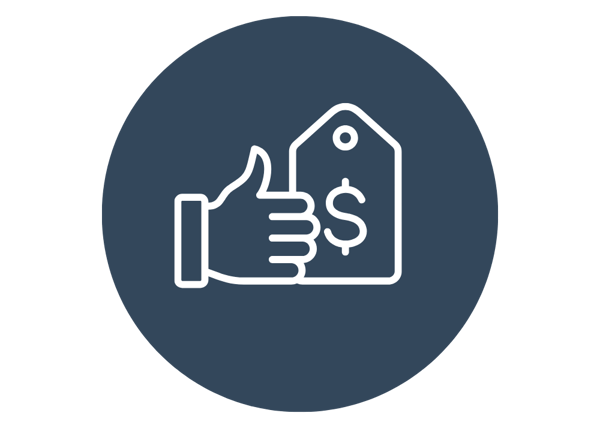 transparent pricing icon