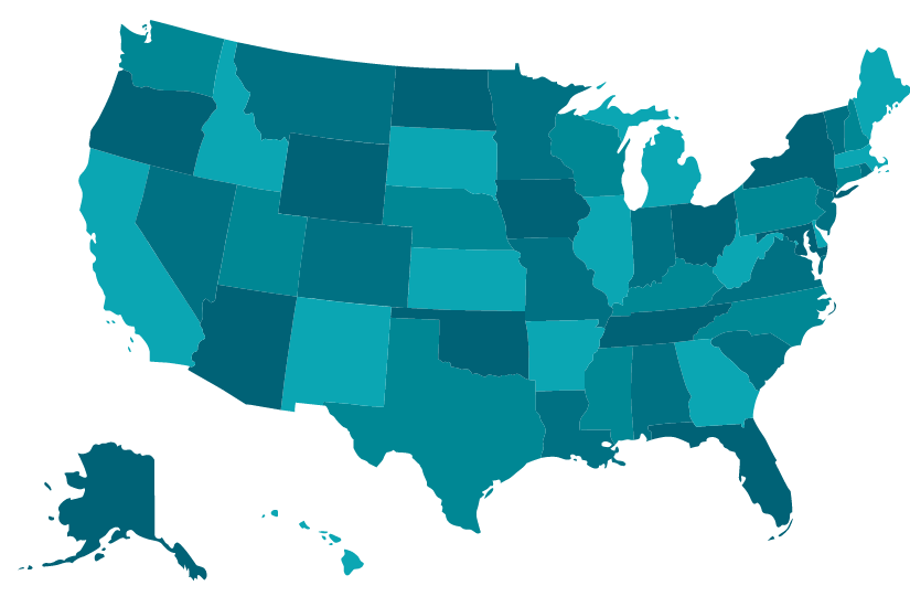 Sales and Use Tax State Nexus Map 