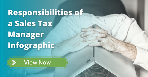 responsibilities of a sales tax manager infographic - cta