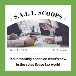 What was new in August for state sales and use taxes