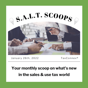 What was new in December for state sales and use taxes